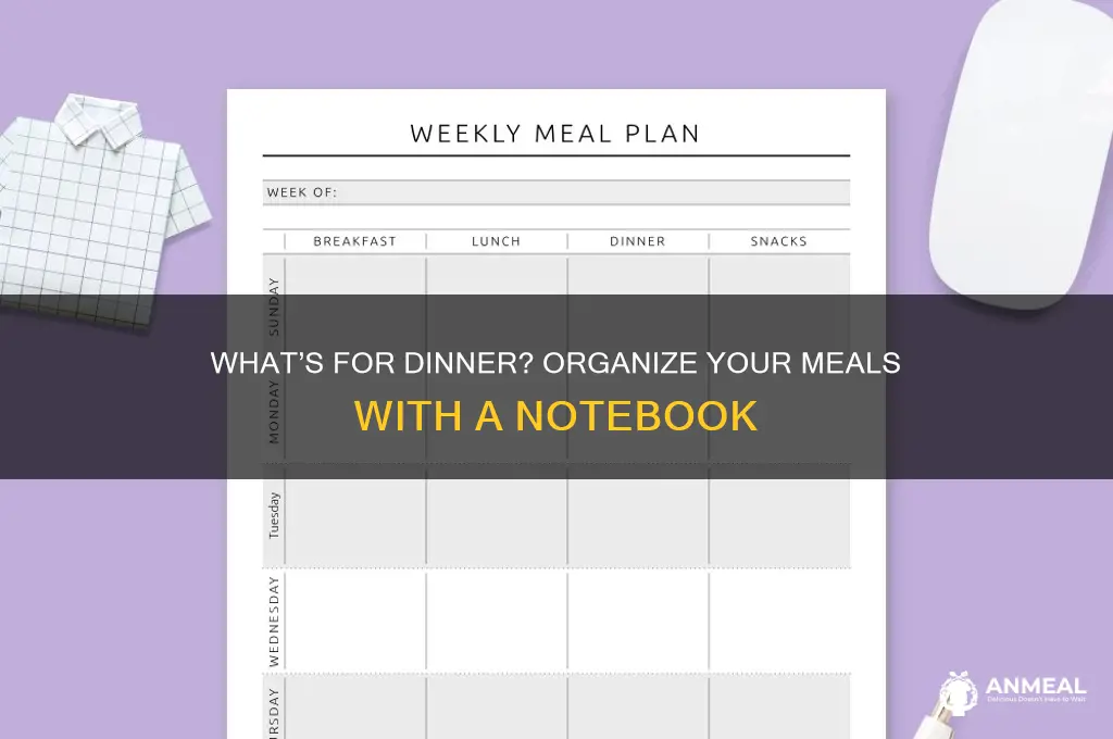 what do you want for dinner notebook