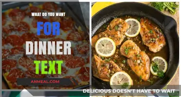 What’s for Dinner? Crafting the Perfect Text to Decide Tonight’s Meal