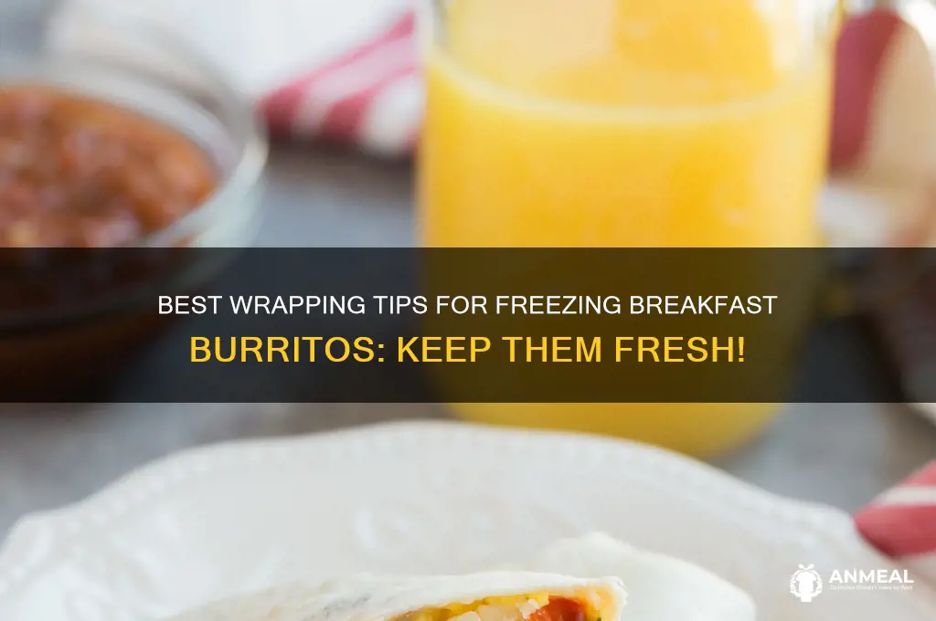 what do you wrap breakfast burritos in to freeze