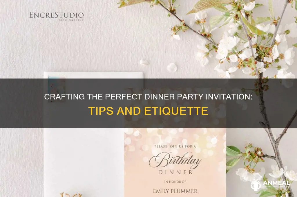 what do you write on a dinner party invitation