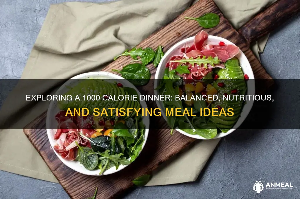 what does a 1000 calorie dinner look like