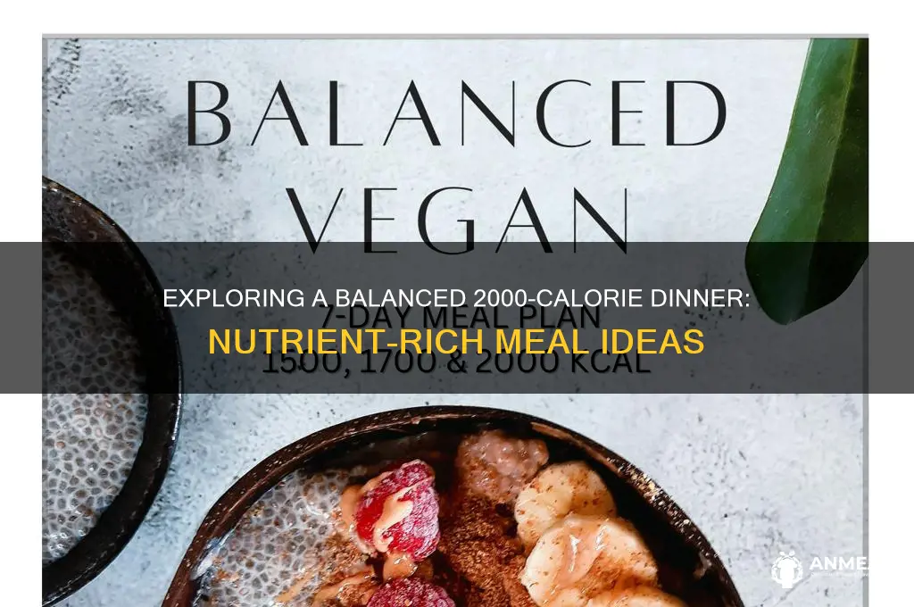 what does a 2000 calorie dinner look like
