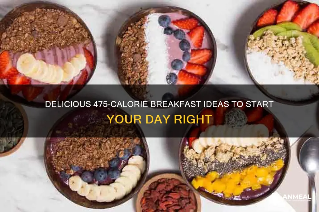 what does a 475 calorie breakfast look like