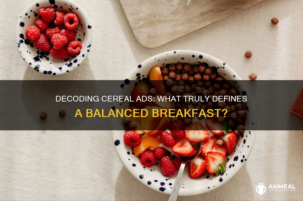 what does a balanced breakfast mean in cereal commercials