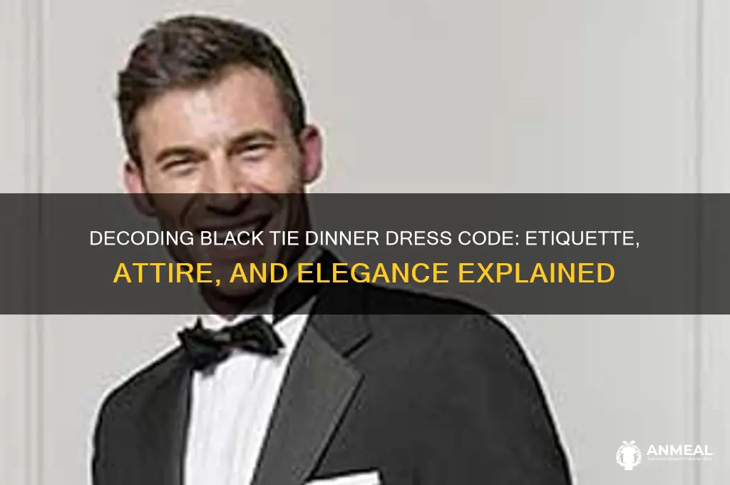 what does a black tie dinner mean