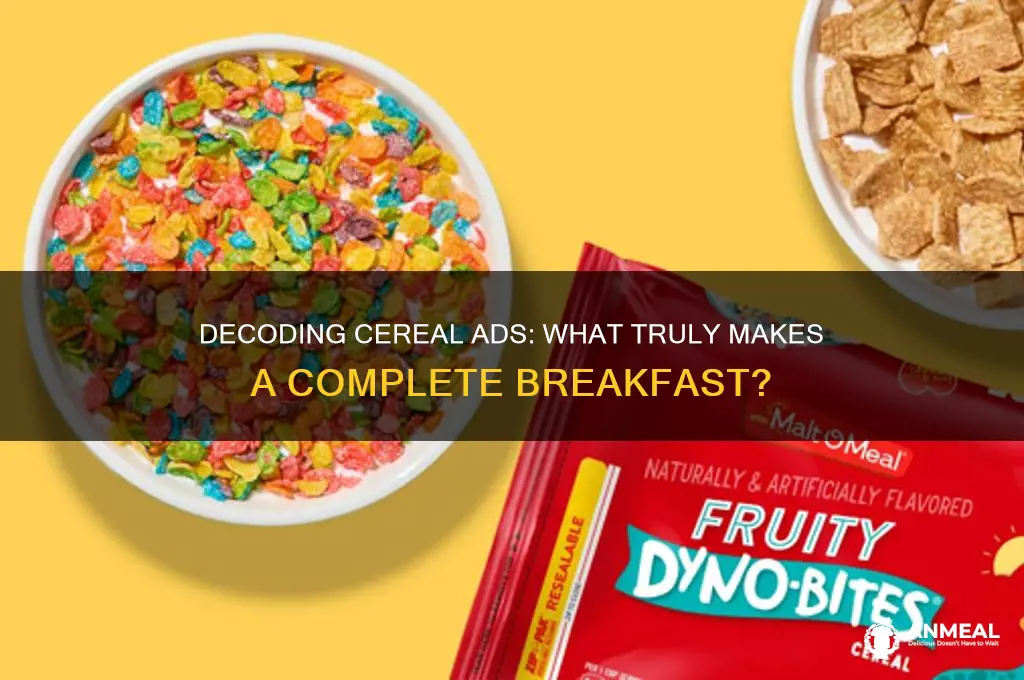 what does a complete breakfast mean in cereal commercials
