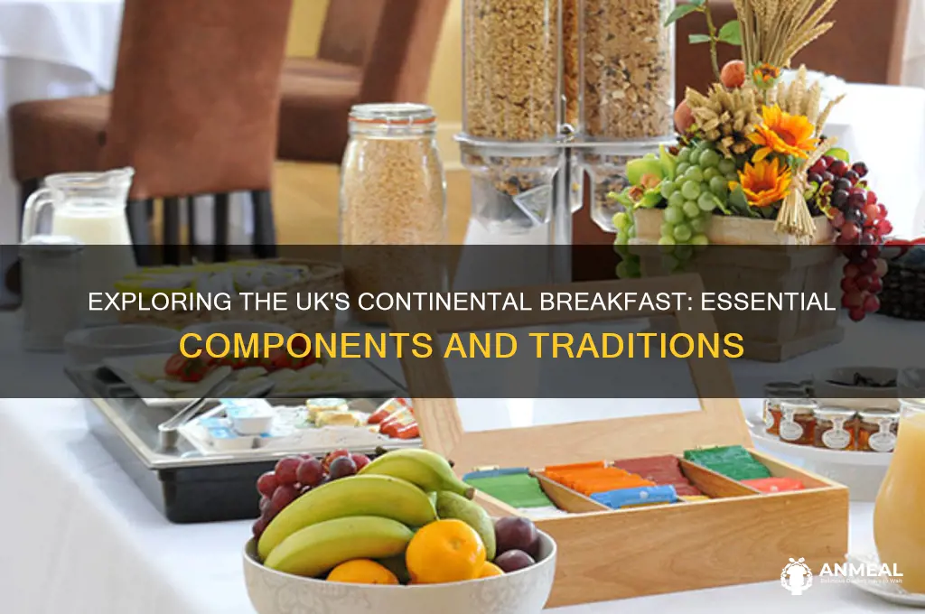 what does a continental breakfast consist of in uk