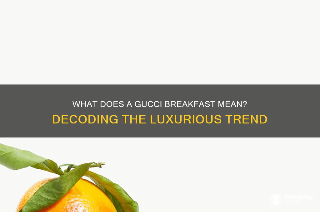 what does a gucci breakfast mean