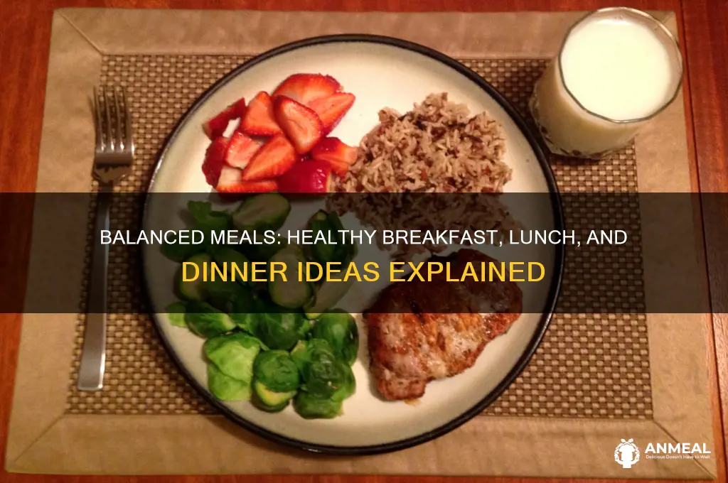 what does a healthy breakfast lunch and dinner look like
