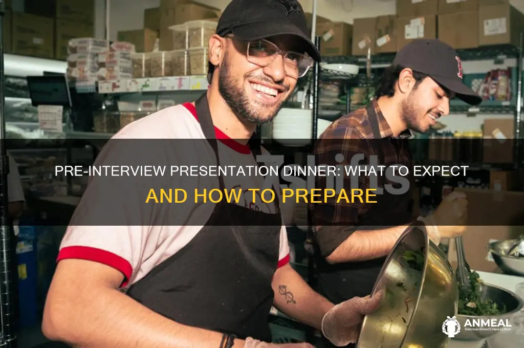 what does a pre interview presentation dinner what happens