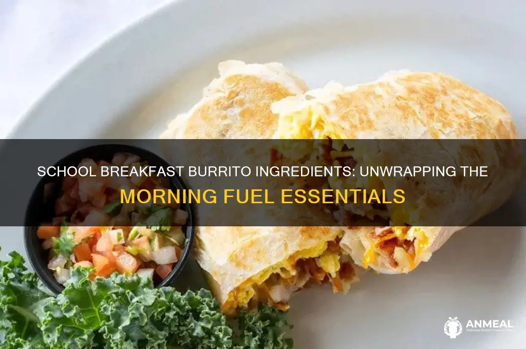 what does a school breakfast burrito have