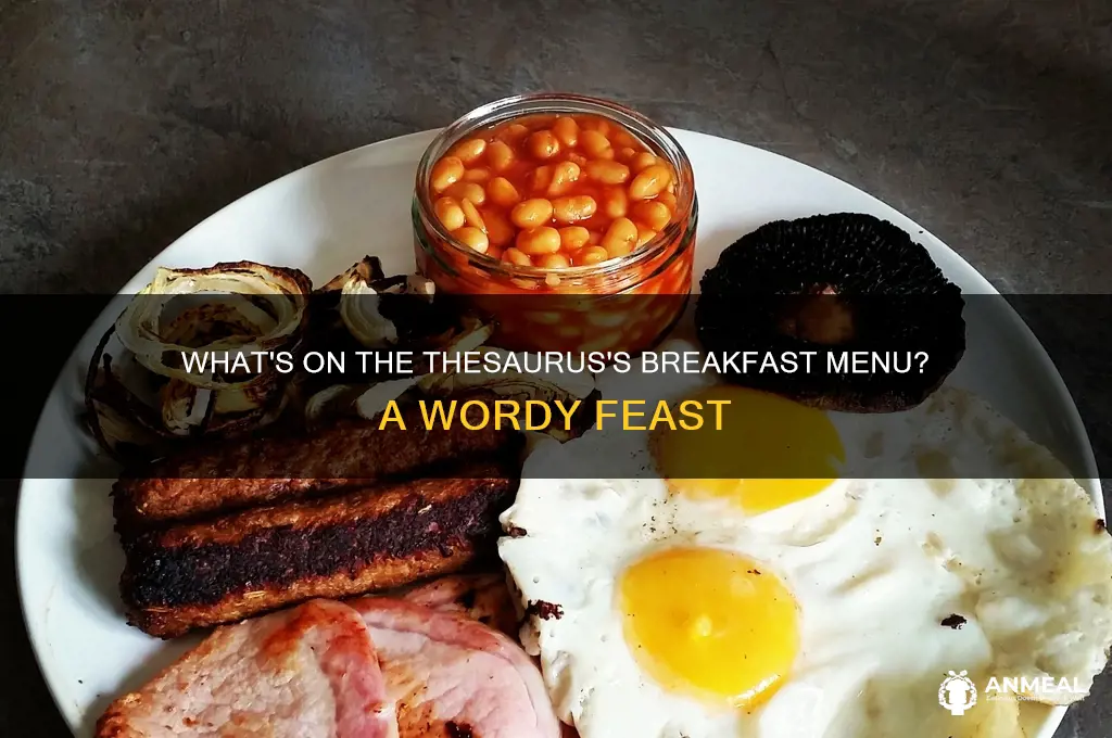 what does a thesaurus have for breakfast