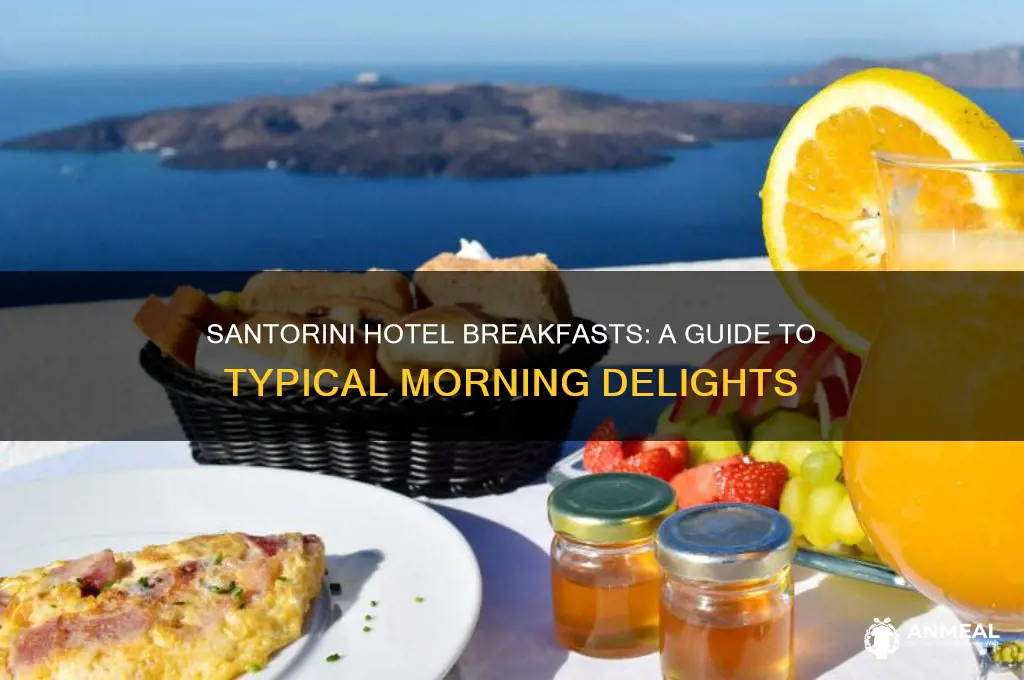what does a typical breakfast consist of at santorini hotels