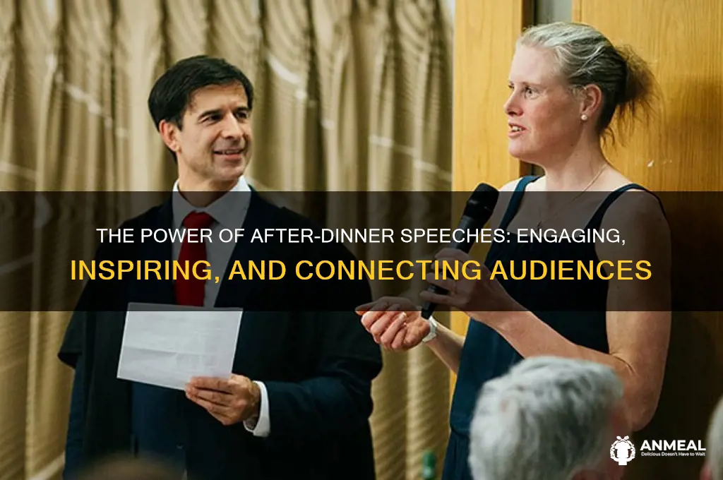 what does an after dinner speech do