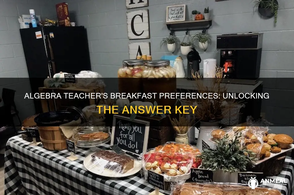 what does an algebra teacher like for breakfast answer key