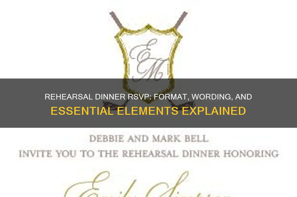 what does an rsvp look like for a rehersal dinner