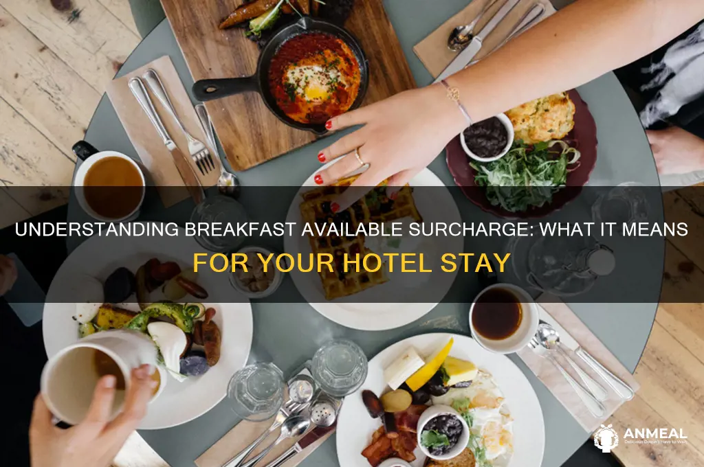what does breakfast available surcharge mean