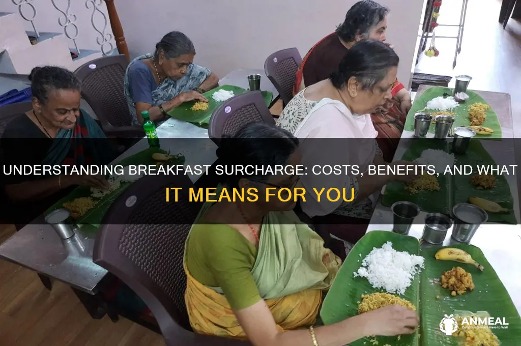 what does breakfast availble surcharge