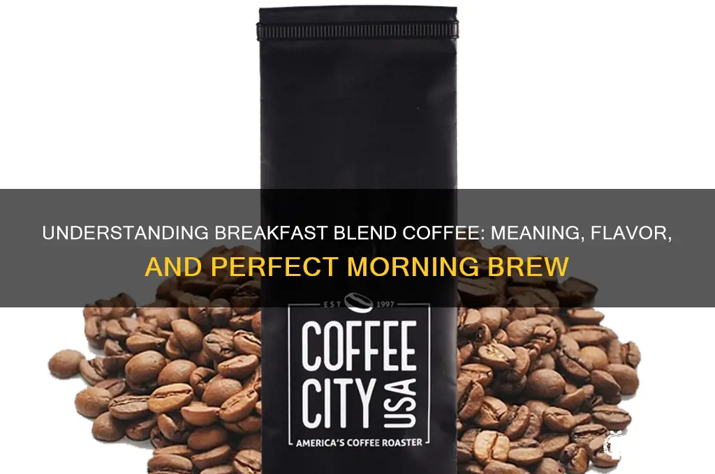 what does breakfast blend coffee mean