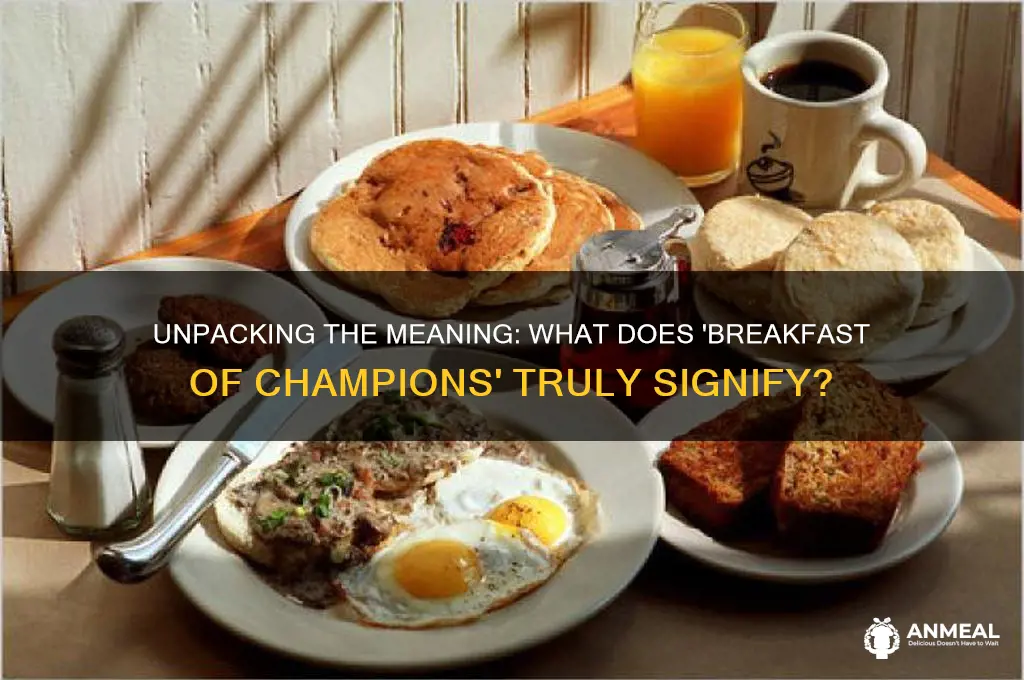 what does breakfast of champsions mean