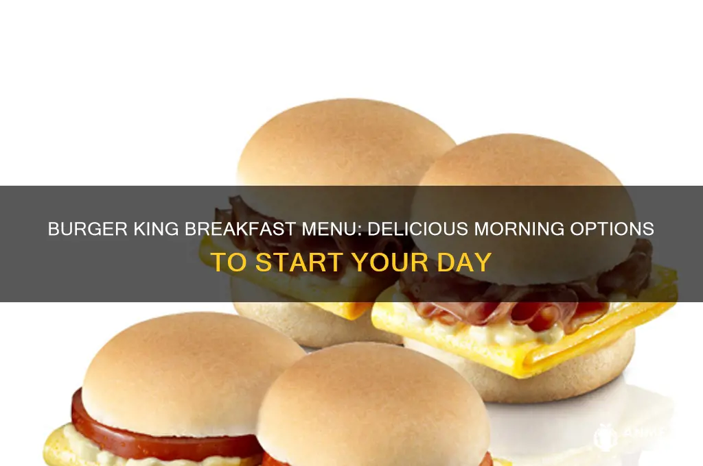 what does burger king offer for breakfast
