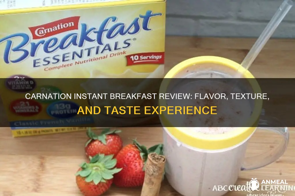 what does carnation instant breakfast taste like