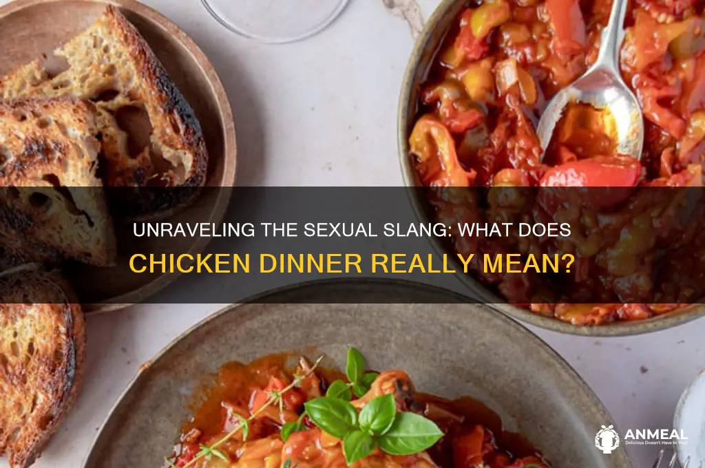 what does chicken dinner mean sexually