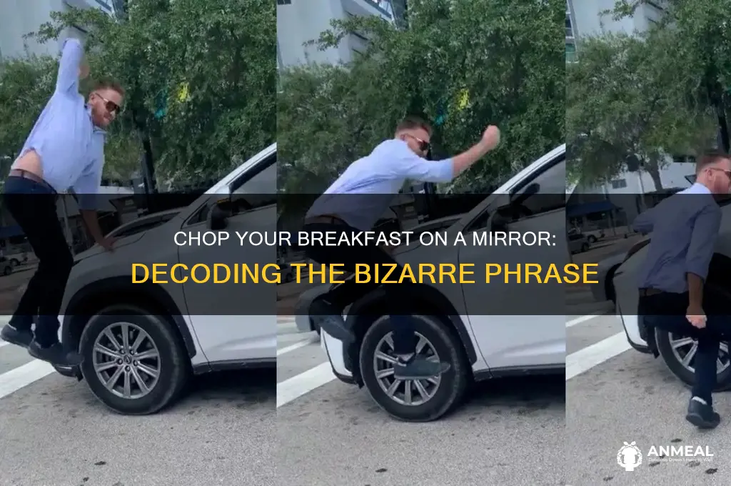what does chop your breakfast on a mirror mean