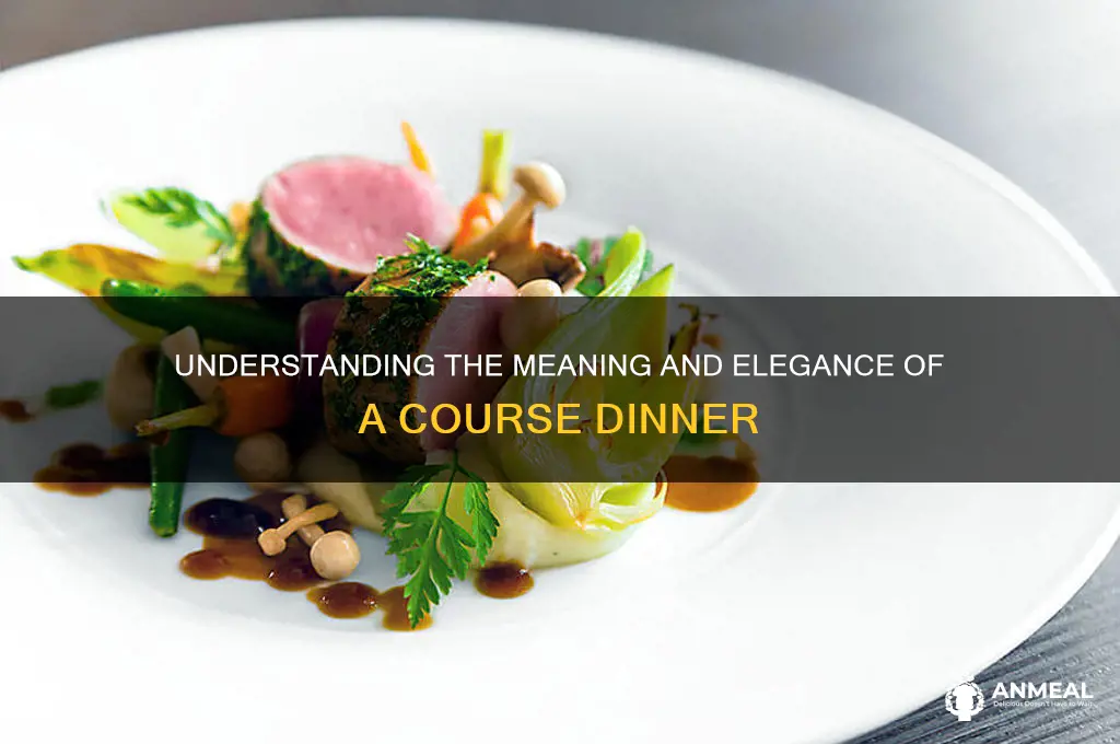 what does course dinner mean