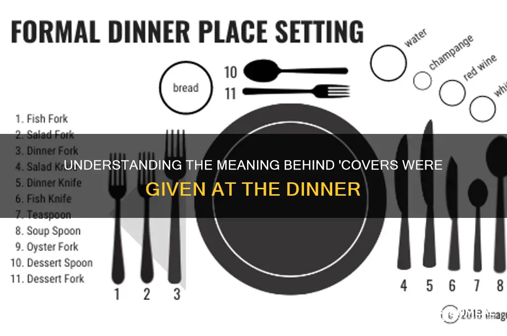 what does covers were given at the dinner mean