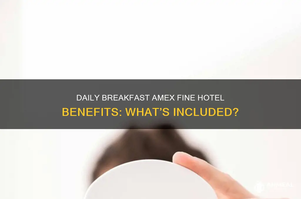 what does dail breakfast amex fine hotel cover