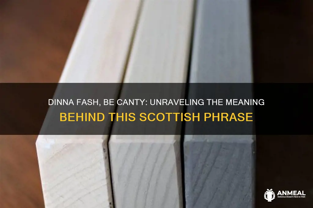 what does dinna fash be canty mean