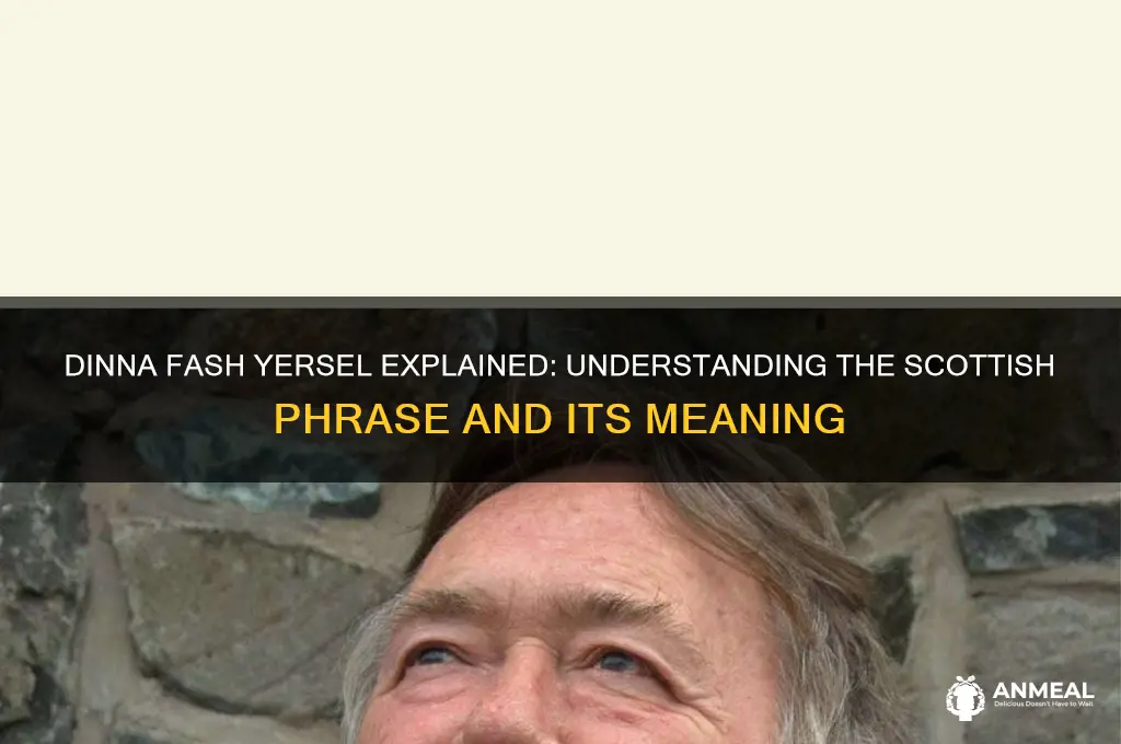 what does dinna fash yersel mean