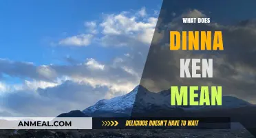 Unraveling the Scottish Phrase: What Does 'Dinna Ken' Truly Mean?
