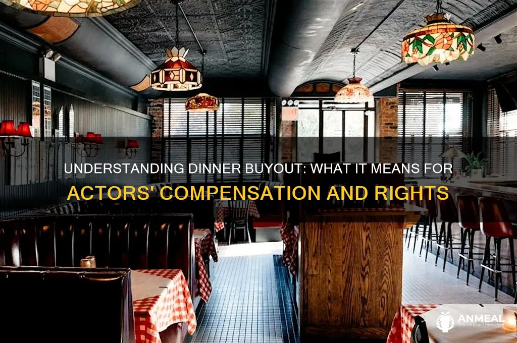 what does dinner buyout mean for actors