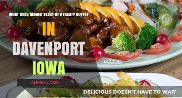 Dinner Start Time at Dynasty Buffet in Davenport, Iowa
