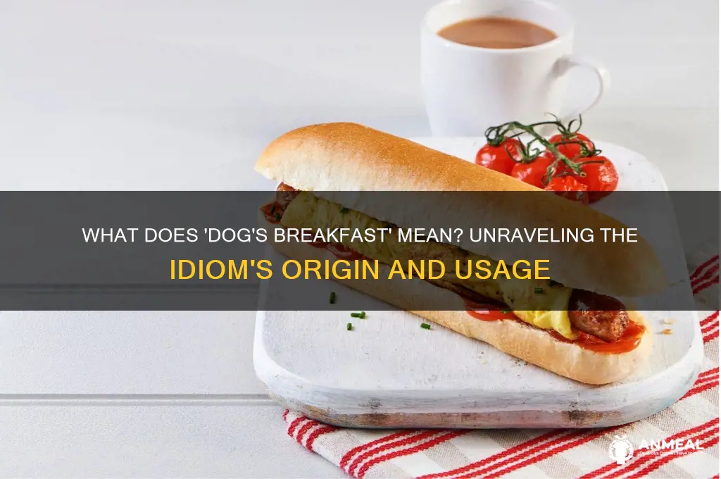 what does dogs breakfast mean