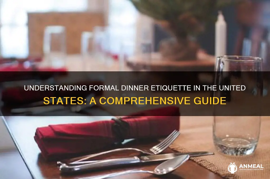 what does formal dinner mean in us