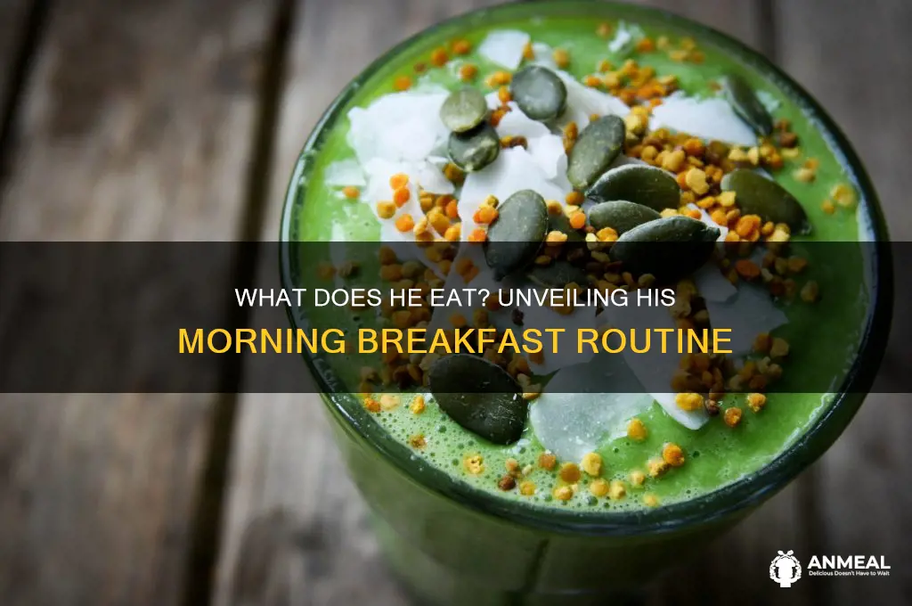 what does he man have for breakfast