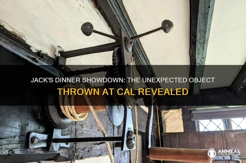 what does jack throw at cal during dinner