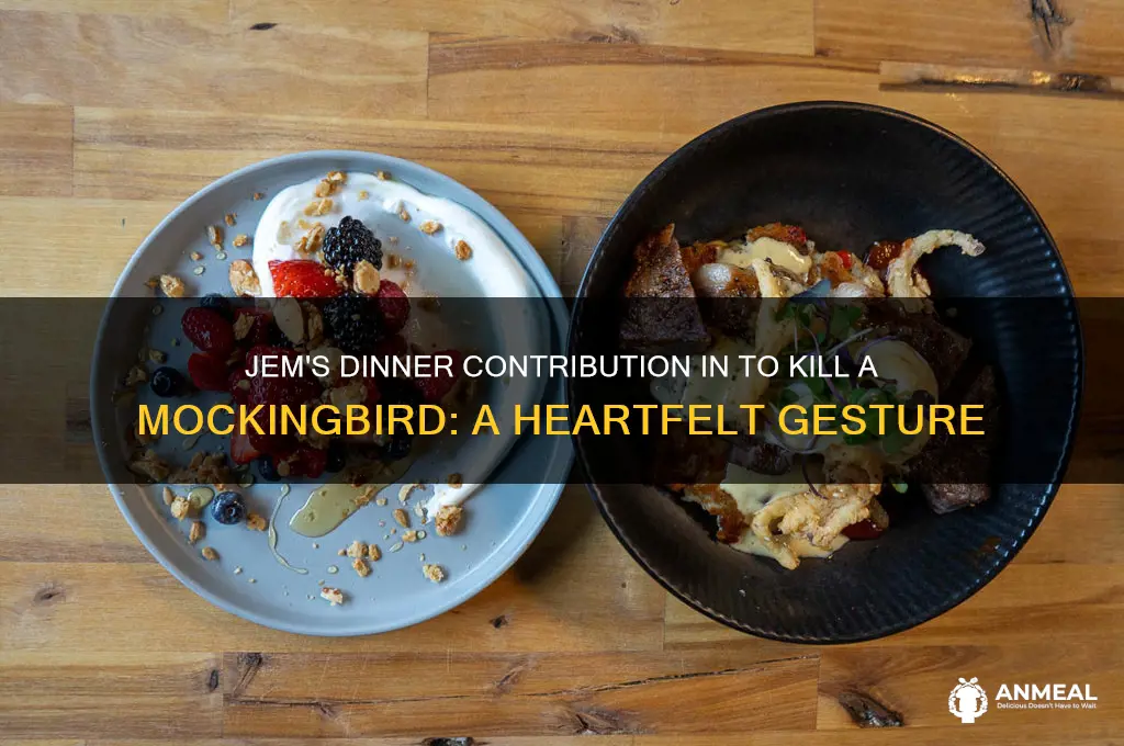 what does jem bring for dinner tkam