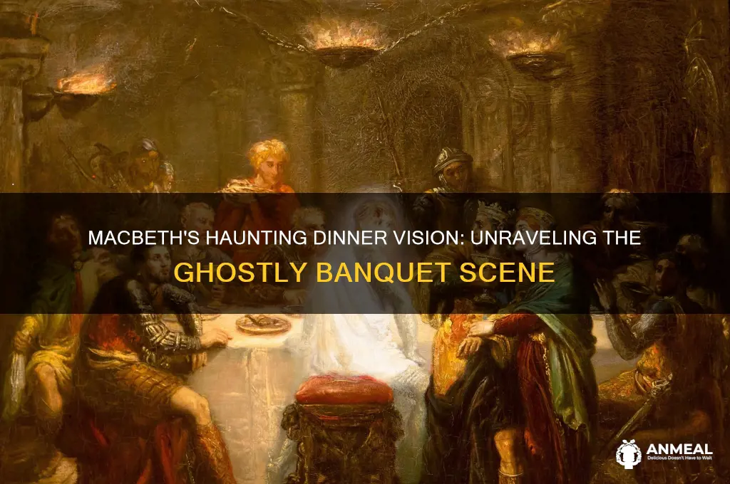 what does macbeth see at dinner