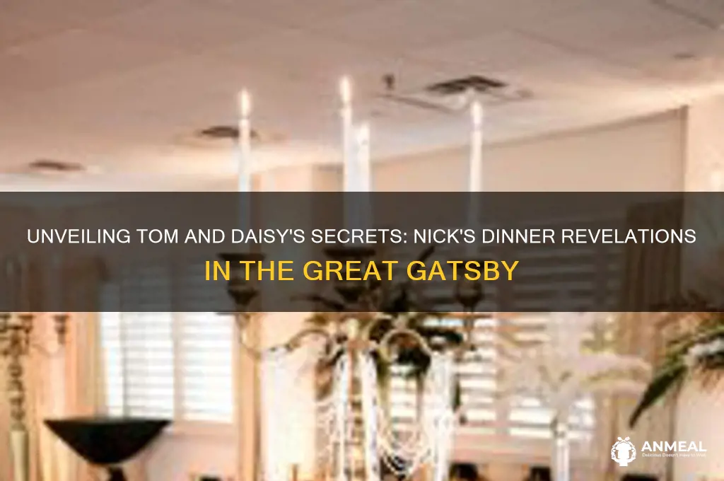 what does nick learn about tom and daisy at dinner