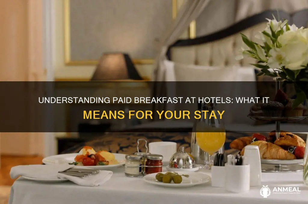 what does paid breakfast mean at a hotel