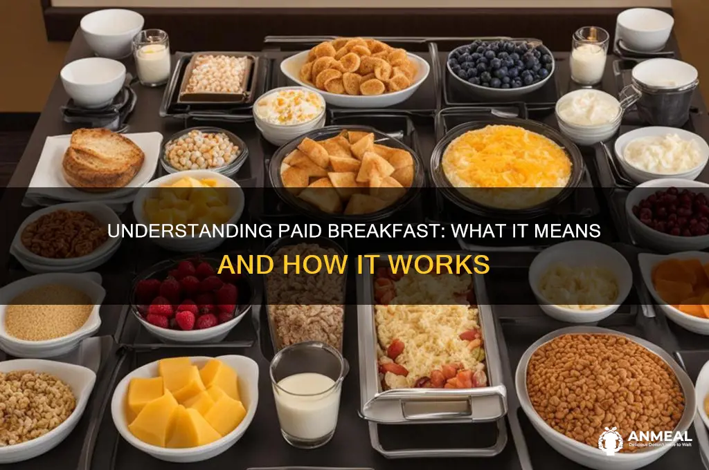 what does paid breakfast mean