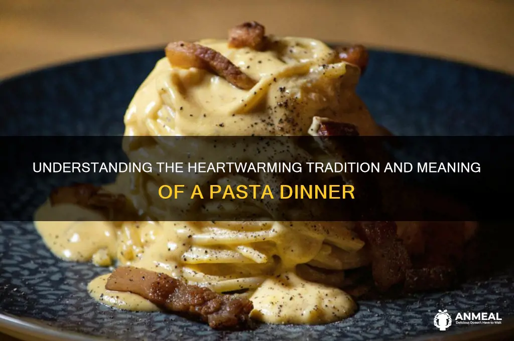 what does pasta dinner mean
