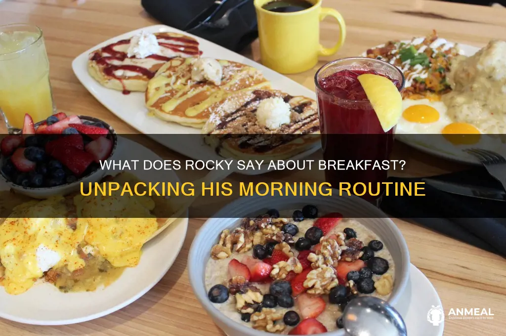 what does rocky say breakfast