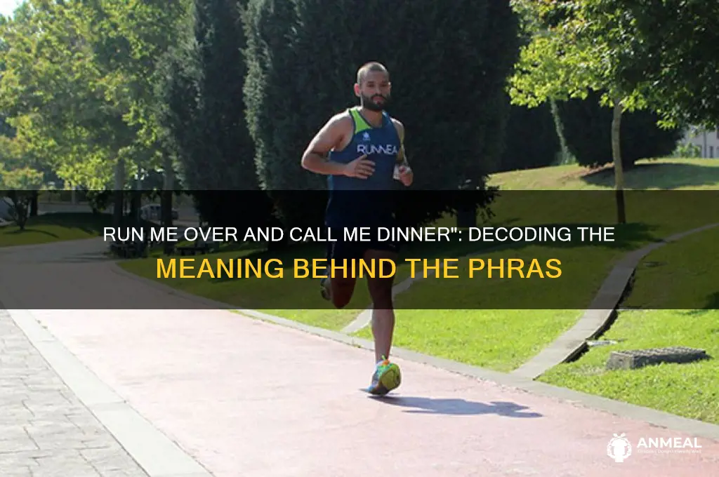 what does run me over and call me dinner mean