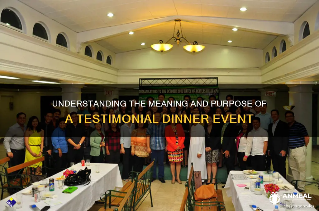 what does testimonial dinner mean