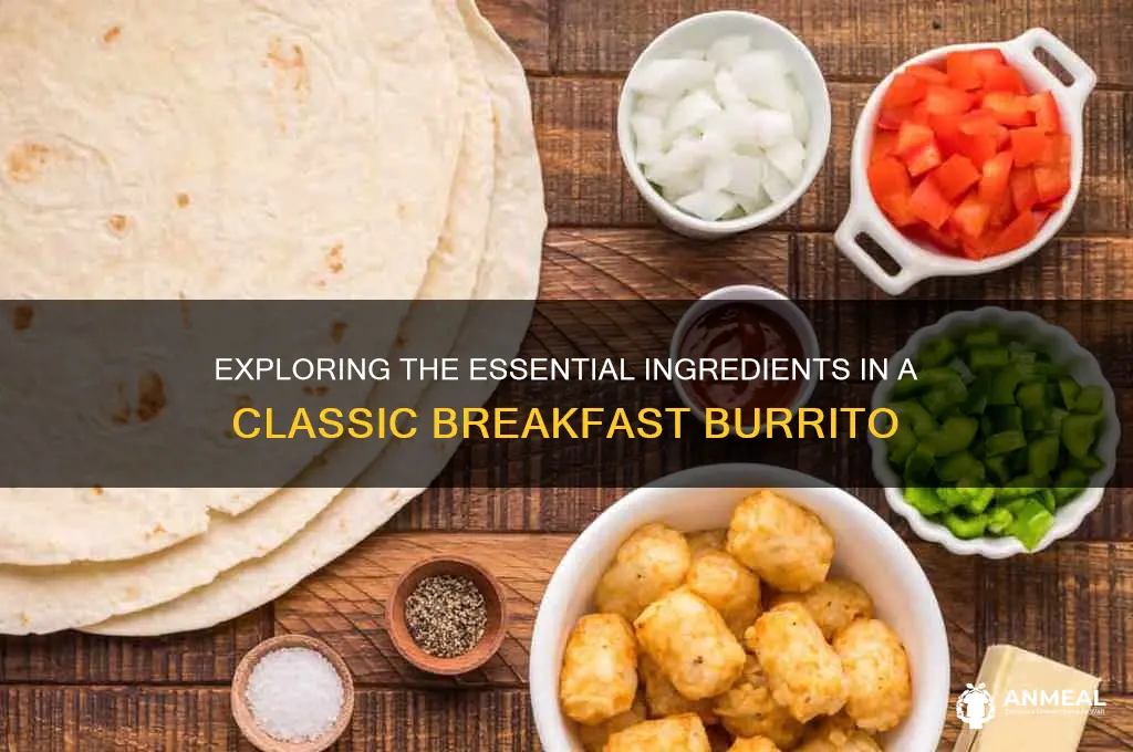 what does the average breakfast burrito contain